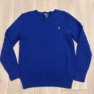 Polo Ralph Lauren Cable Knit Blue Pullover Sweater Boys XL